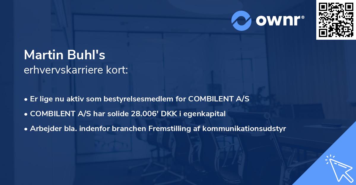 Martin Buhl's erhvervskarriere kort