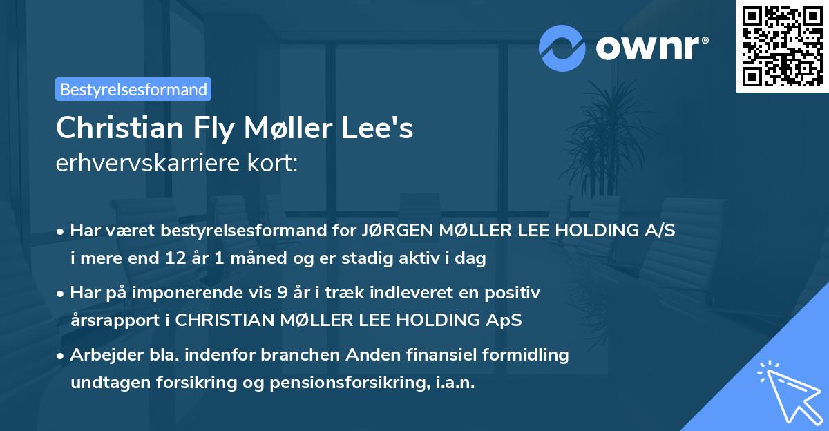 Christian Fly Møller Lee's erhvervskarriere kort