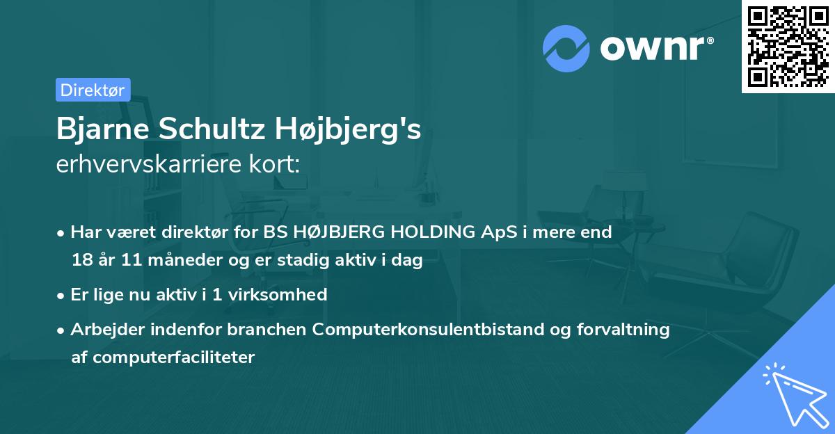 Bjarne Schultz Højbjerg's erhvervskarriere kort