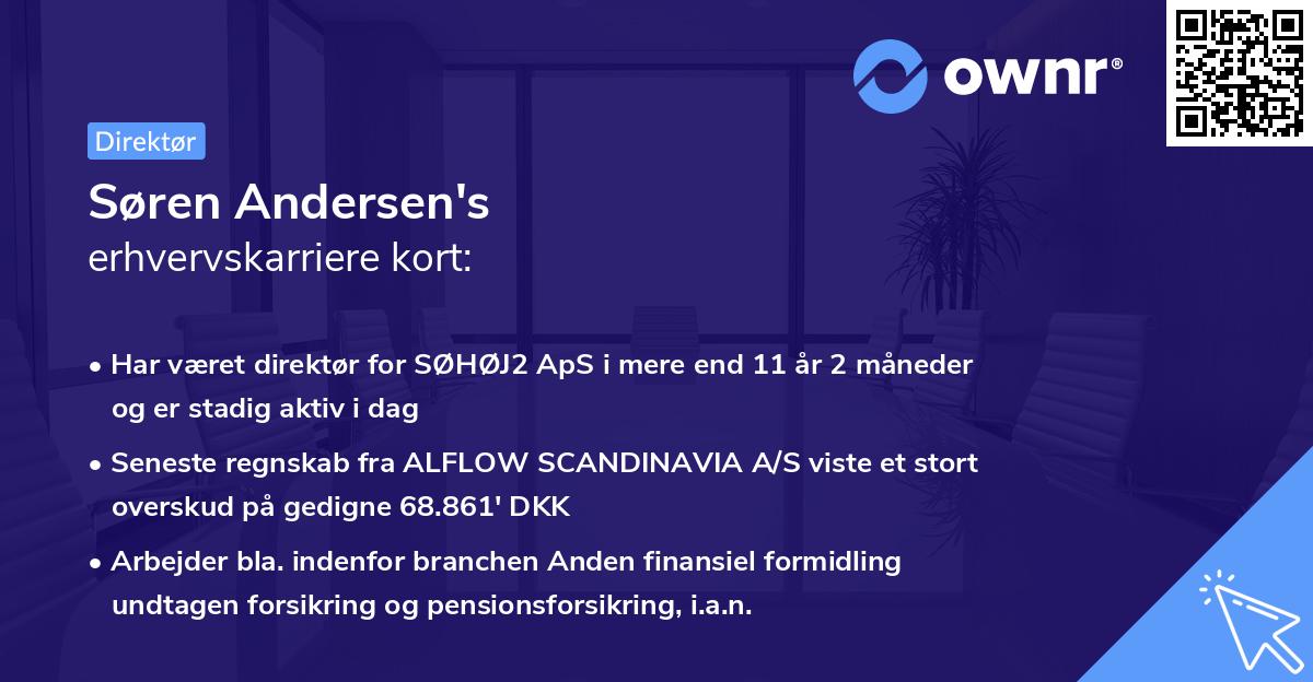 Søren Andersen's erhvervskarriere kort