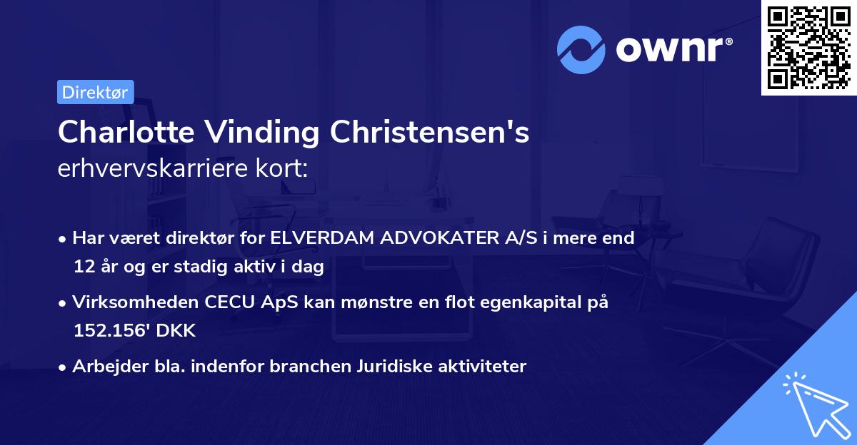 Charlotte Vinding Christensen's erhvervskarriere kort