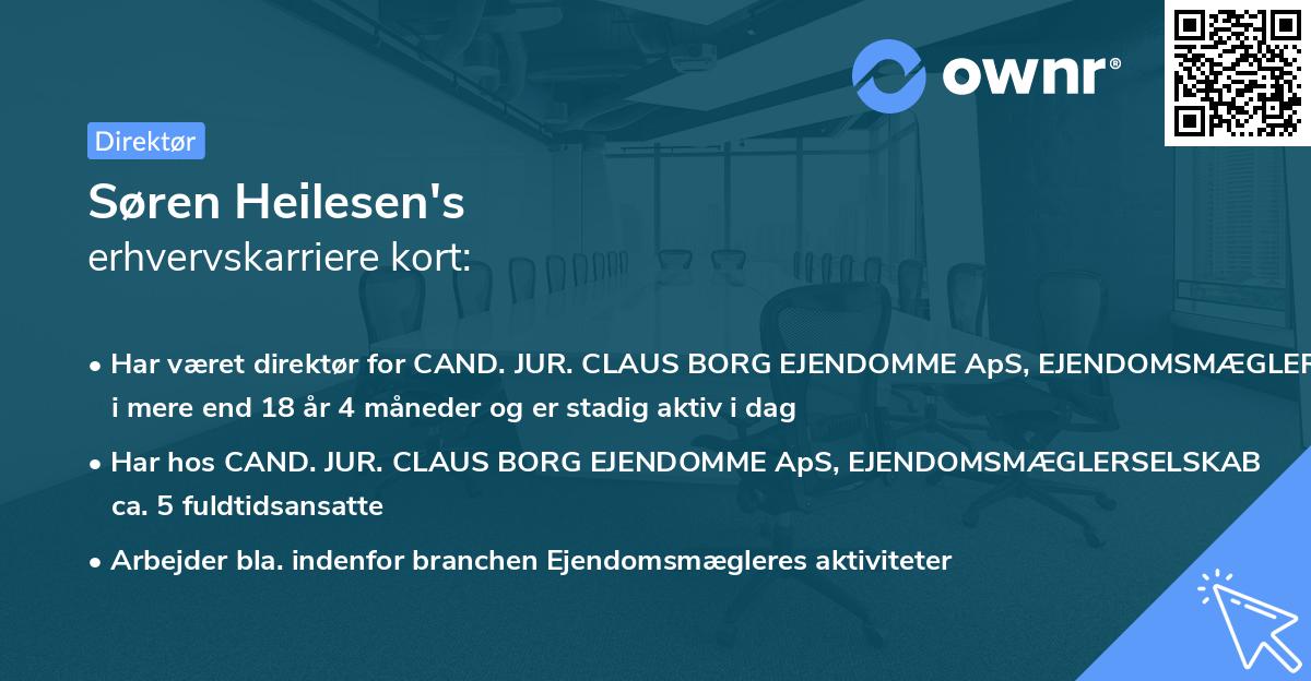 Søren Heilesen's erhvervskarriere kort