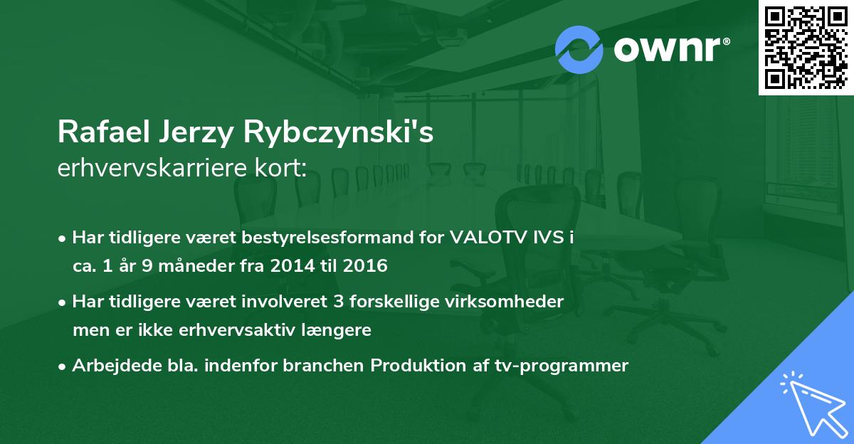 Rafael Jerzy Rybczynski's erhvervskarriere kort