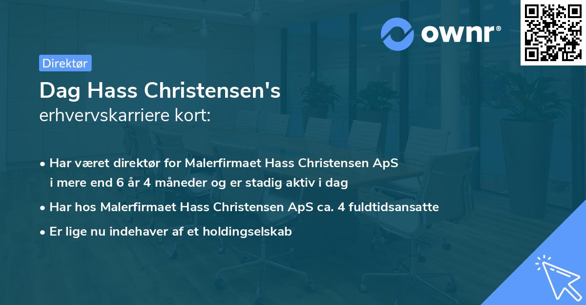 Dag Hass Christensen's erhvervskarriere kort