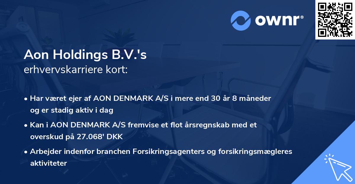 Aon Holdings B.V.'s erhvervskarriere kort