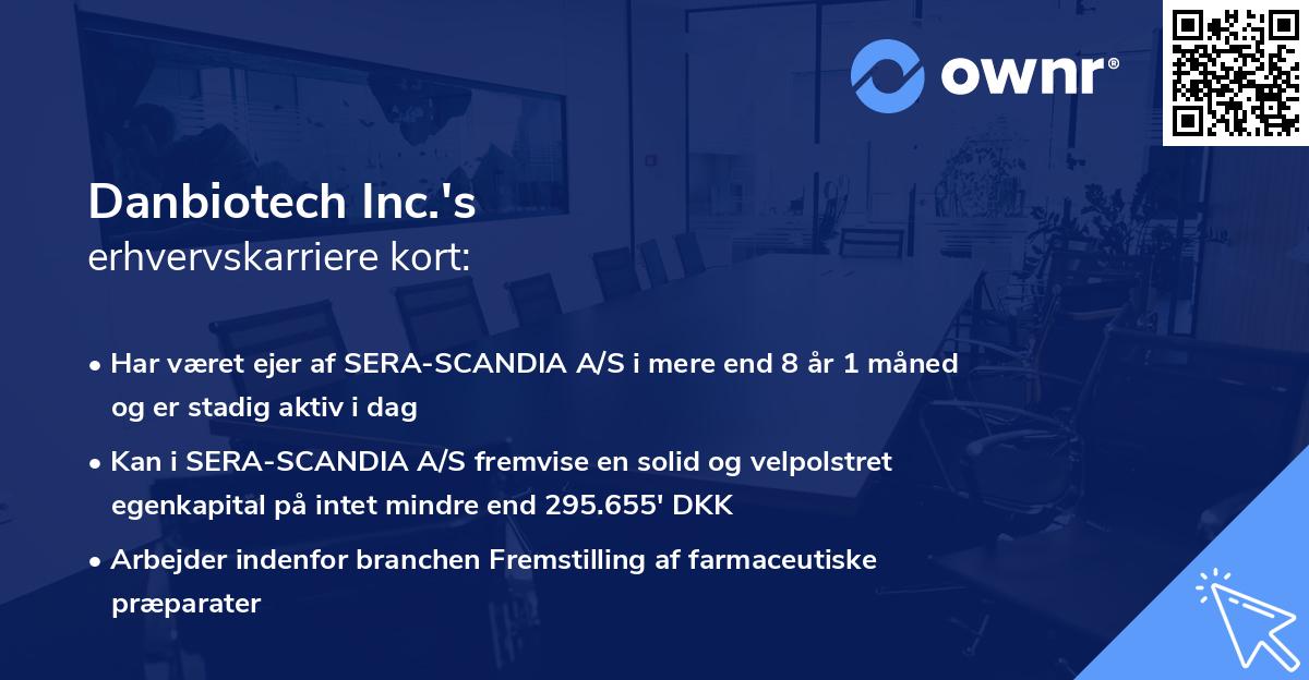 Danbiotech Inc.'s erhvervskarriere kort