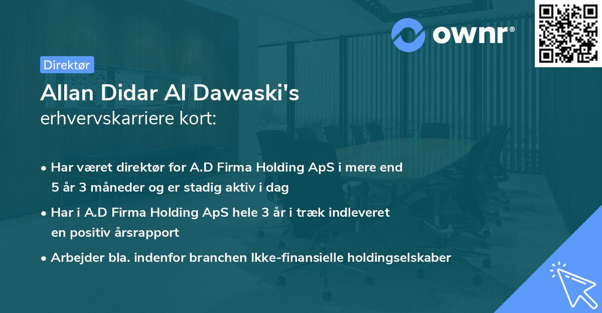 Allan Didar Al Dawaski's erhvervskarriere kort