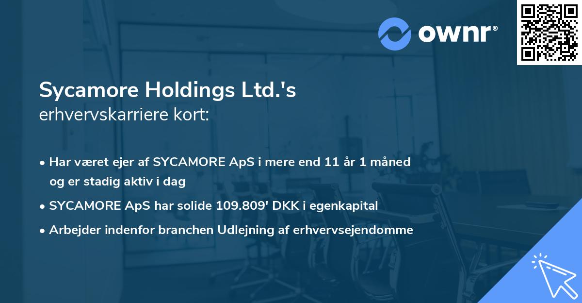 Sycamore Holdings Ltd.'s erhvervskarriere kort