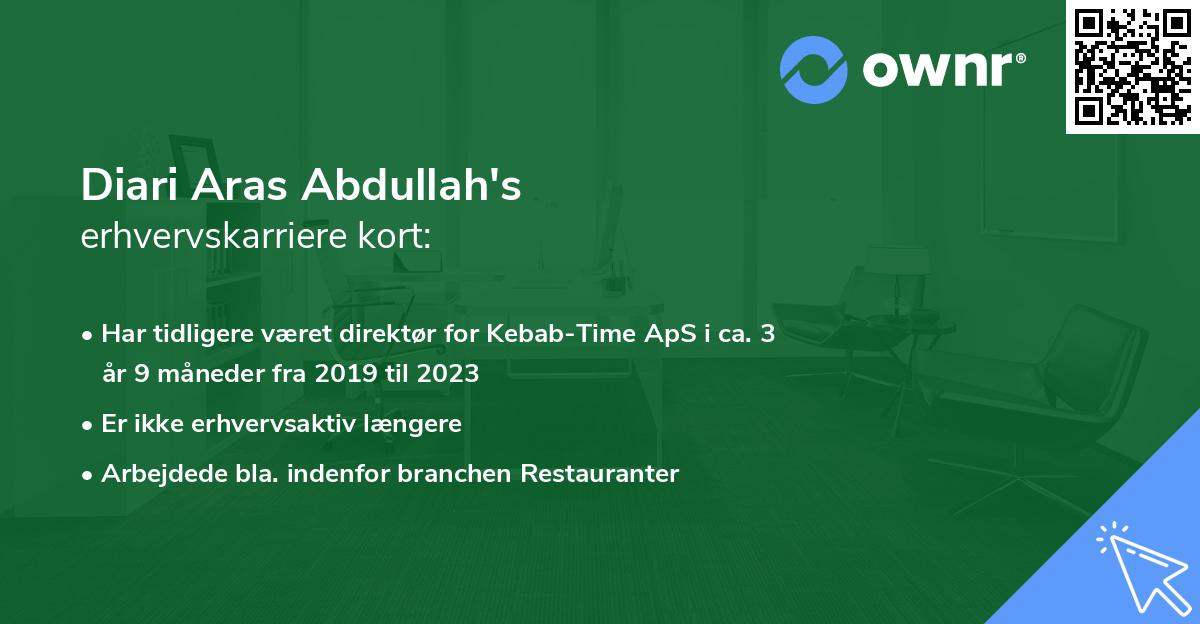 Diari Aras Abdullah's erhvervskarriere kort