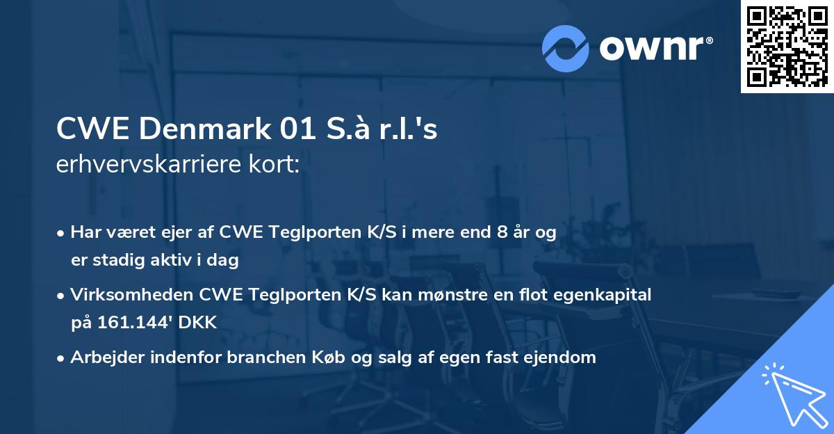 CWE Denmark 01 S.à r.l.'s erhvervskarriere kort