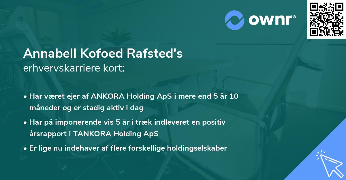 Annabell Kofoed Rafsted's erhvervskarriere kort