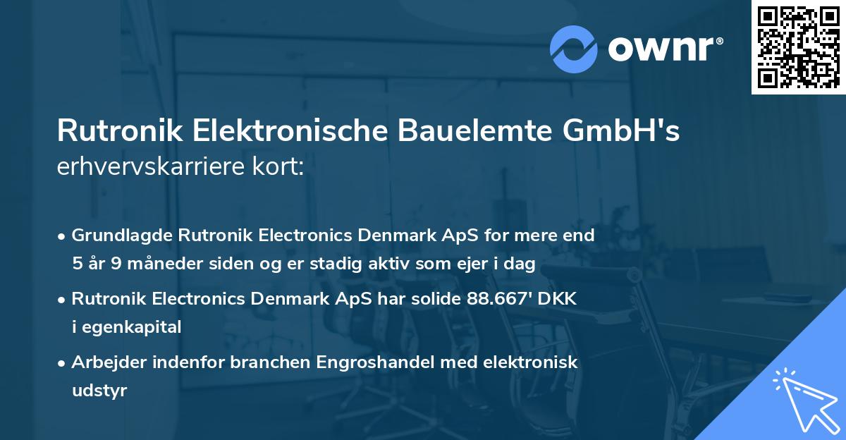 Rutronik Elektronische Bauelemte GmbH's erhvervskarriere kort