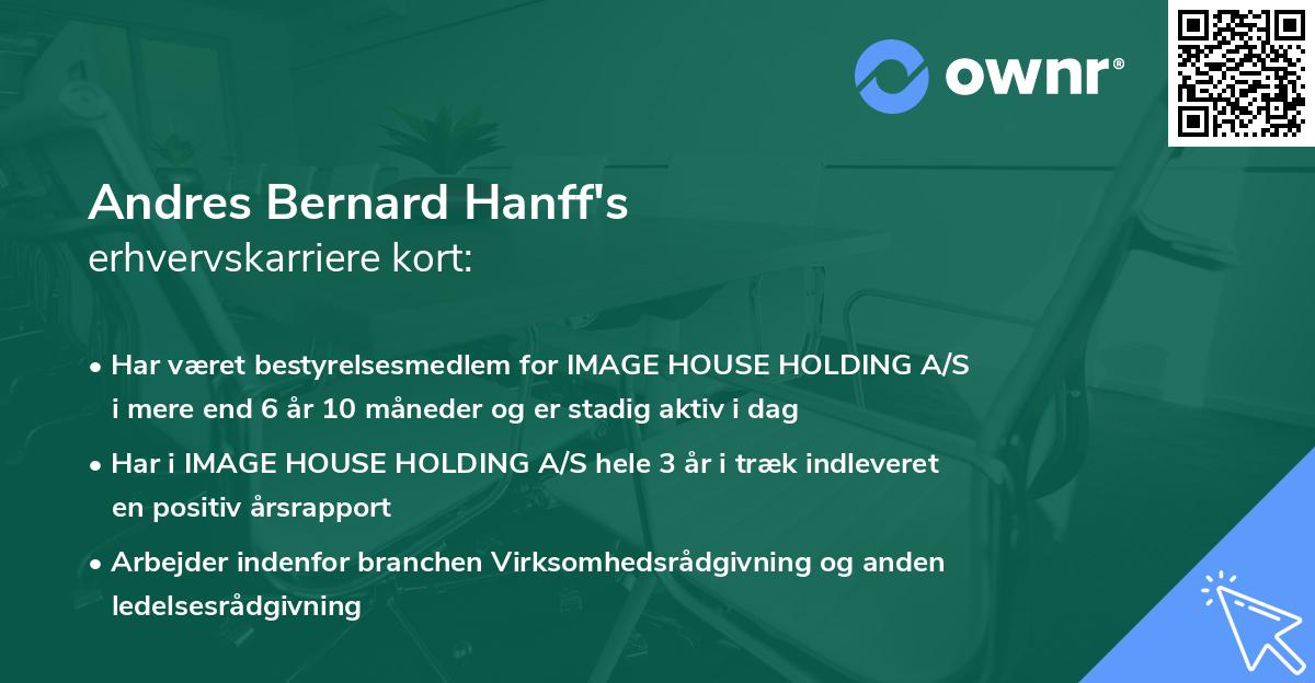 Andres Bernard Hanff's erhvervskarriere kort