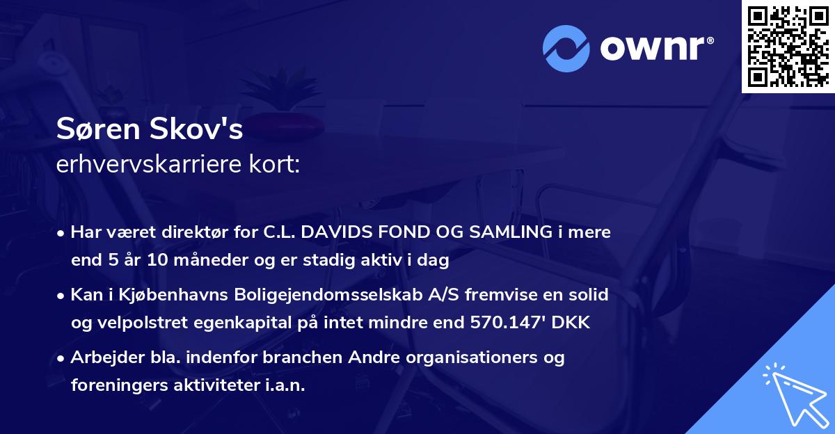 Søren Skov's erhvervskarriere kort