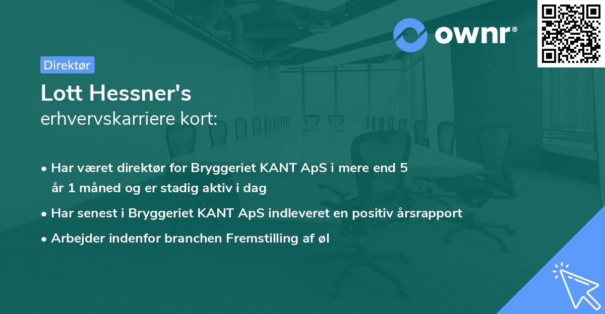 Lott Hessner's erhvervskarriere kort