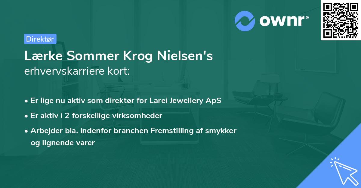 Lærke Sommer Krog Nielsen's erhvervskarriere kort