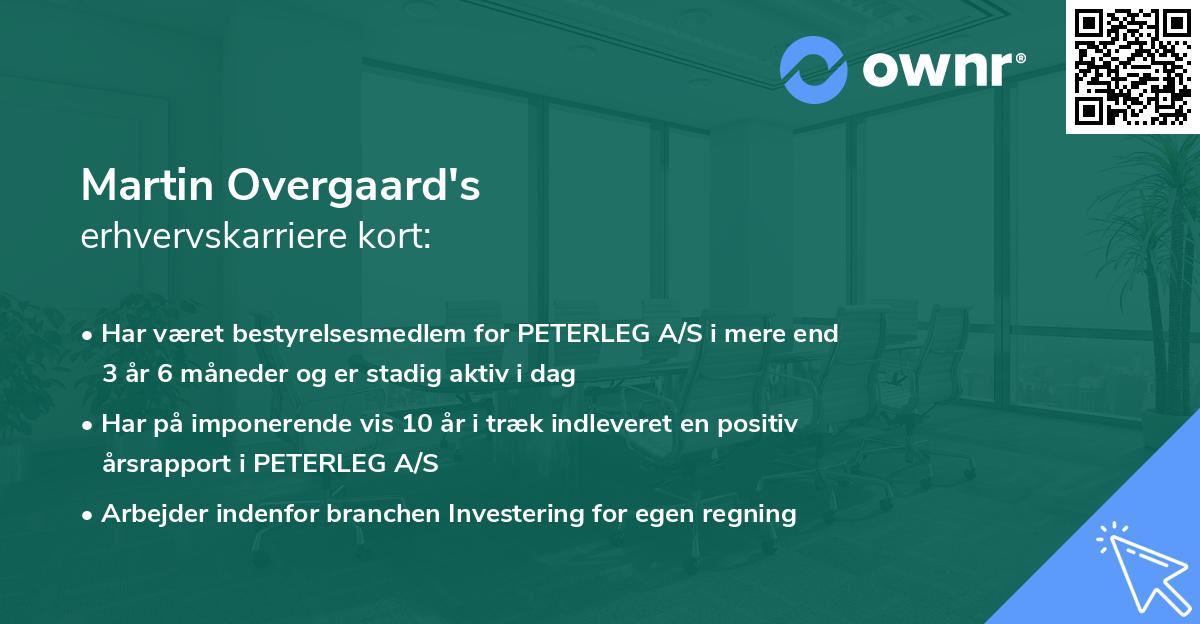 Martin Overgaard's erhvervskarriere kort