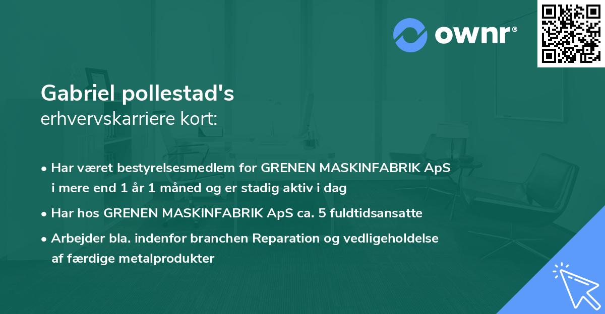 Gabriel pollestad's erhvervskarriere kort