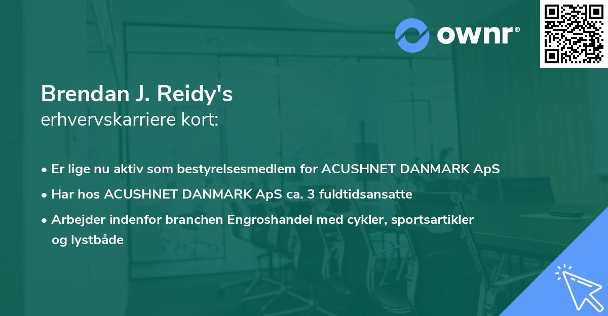 Brendan J. Reidy's erhvervskarriere kort