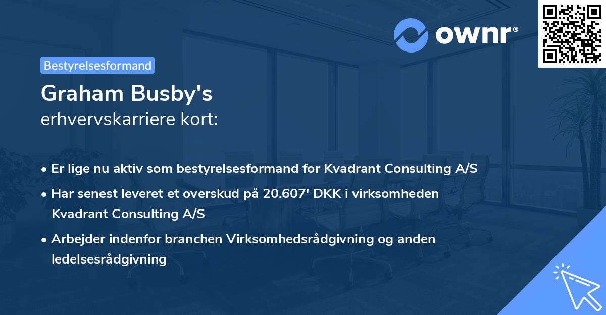 Graham Busby's erhvervskarriere kort