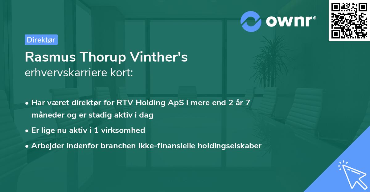 Rasmus Thorup Vinther's erhvervskarriere kort