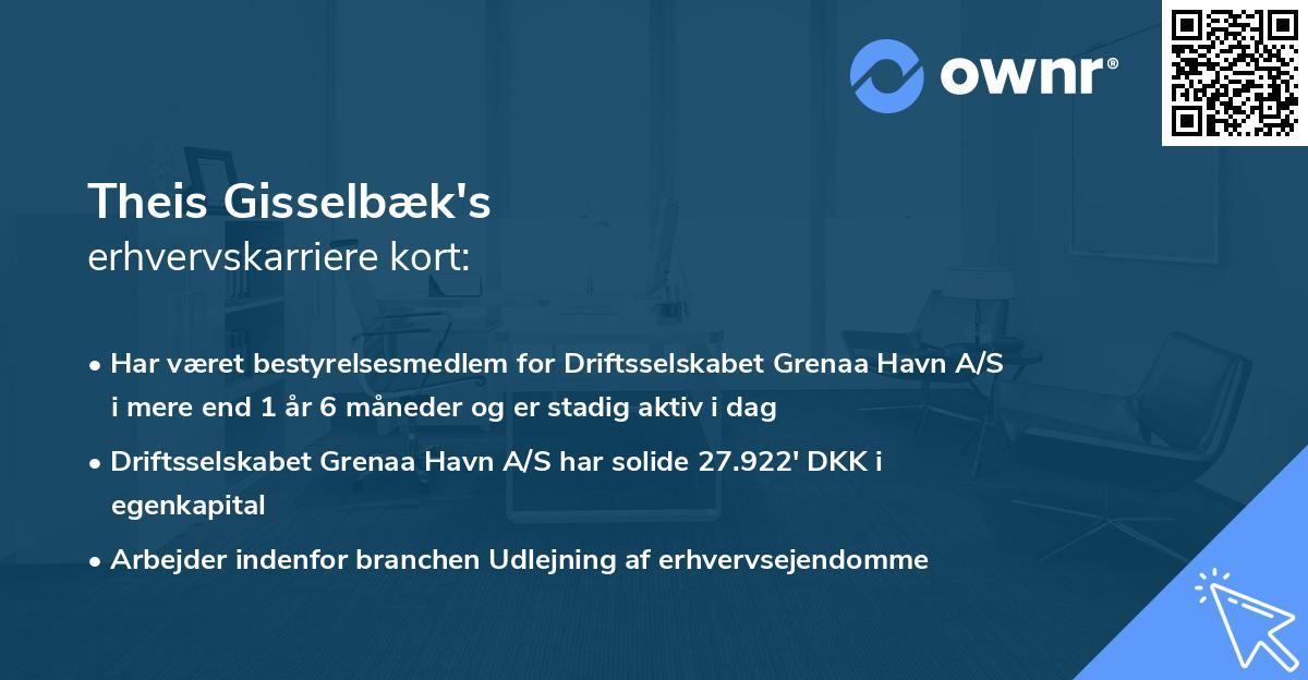 Theis Gisselbæk's erhvervskarriere kort
