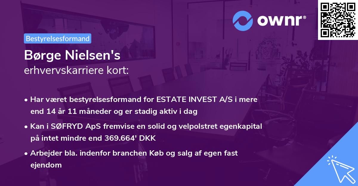 Børge Nielsen's erhvervskarriere kort