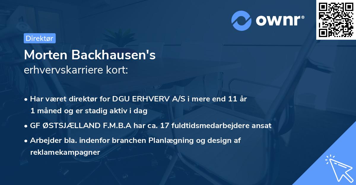 Morten Backhausen's erhvervskarriere kort