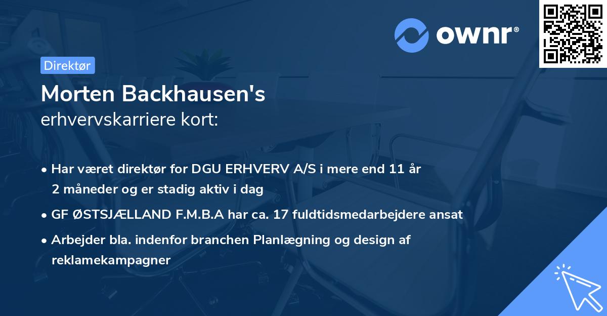 Morten Backhausen's erhvervskarriere kort