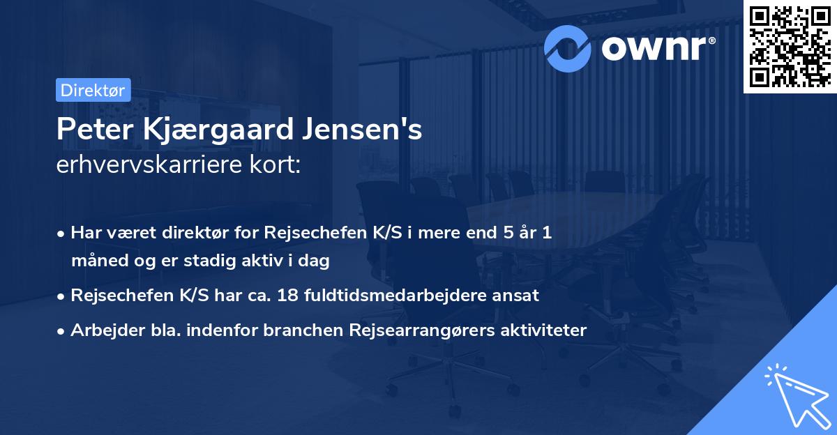 Peter Kjærgaard Jensen's erhvervskarriere kort