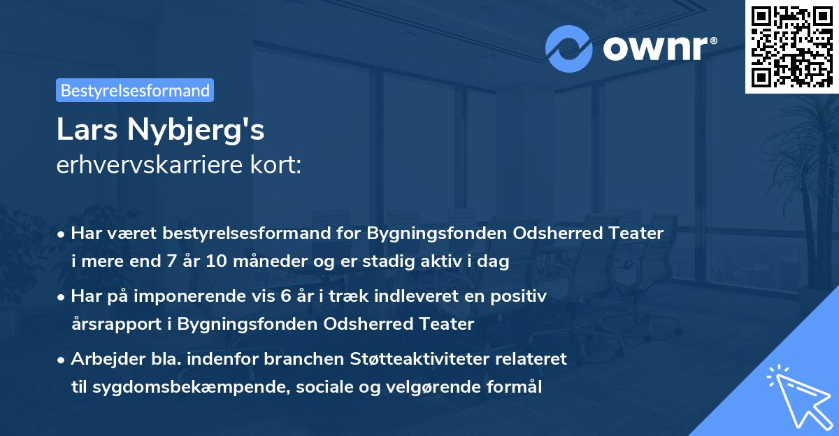 Lars Nybjerg's erhvervskarriere kort