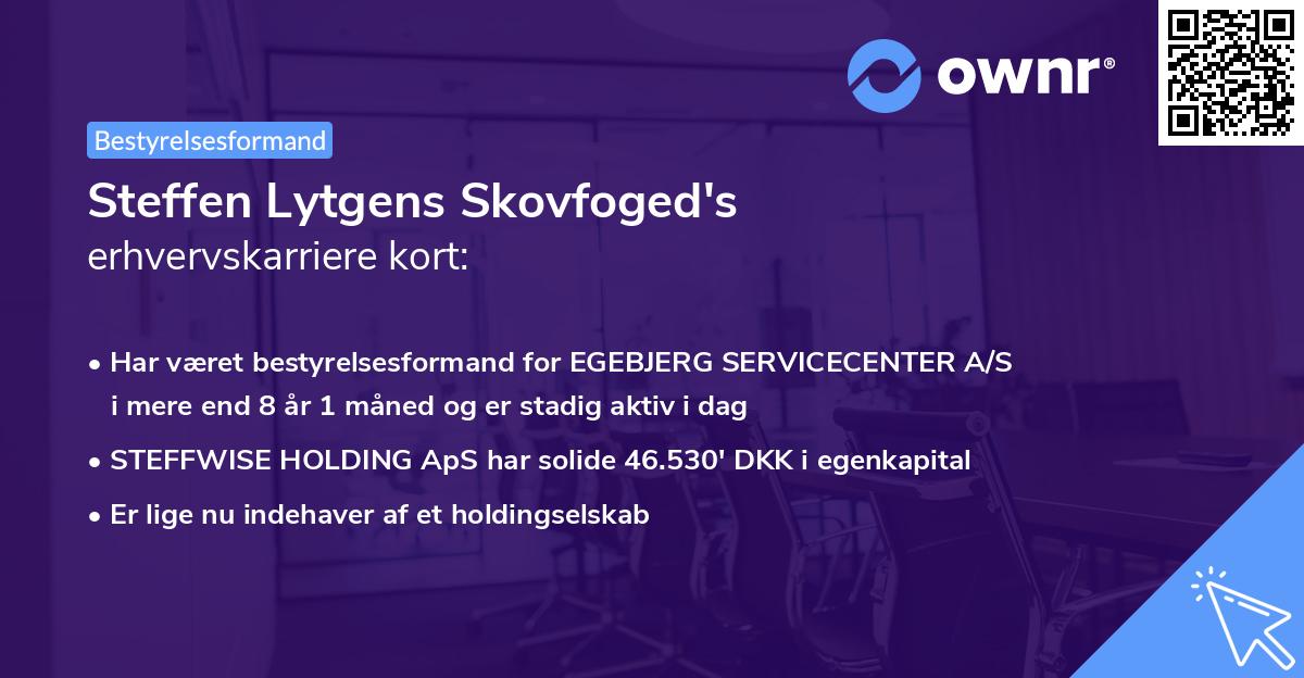 Steffen Lytgens Skovfoged's erhvervskarriere kort