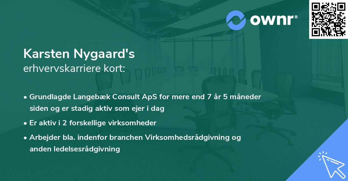 Karsten Nygaard's erhvervskarriere kort