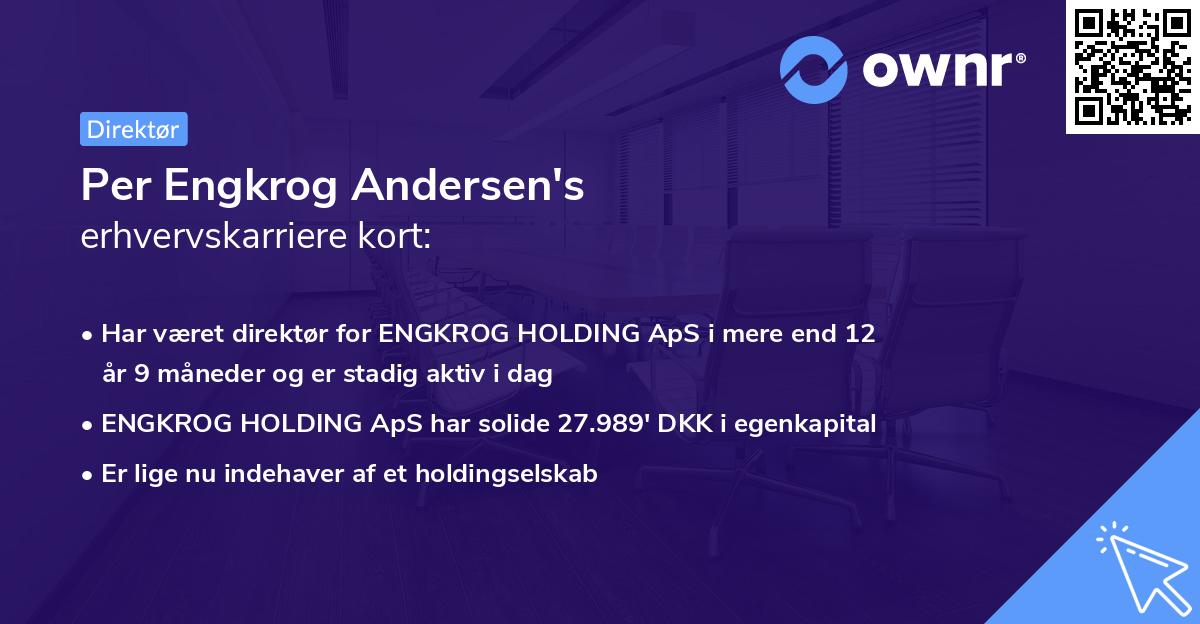 Per Engkrog Andersen's erhvervskarriere kort