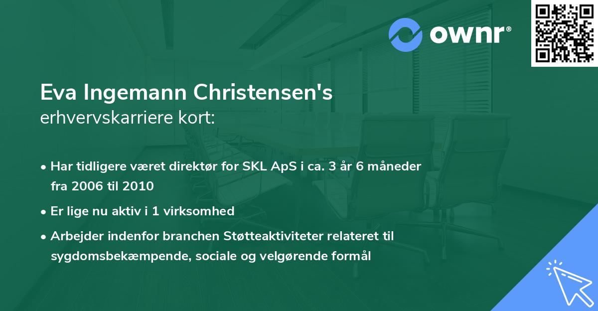 Eva Ingemann Christensen's erhvervskarriere kort