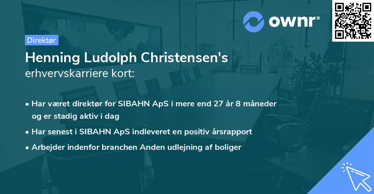 Henning Ludolph Christensen's erhvervskarriere kort
