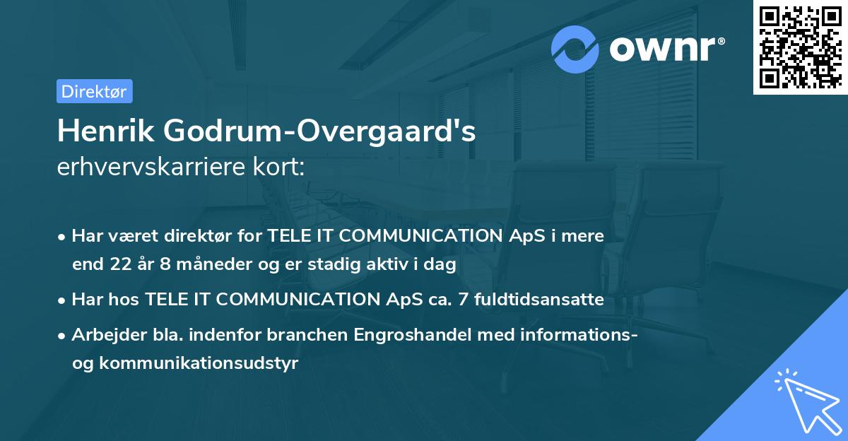 Henrik Godrum-Overgaard's erhvervskarriere kort