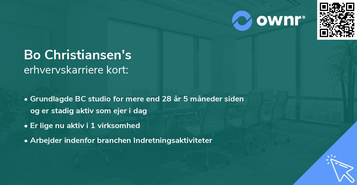 Bo Christiansen's erhvervskarriere kort