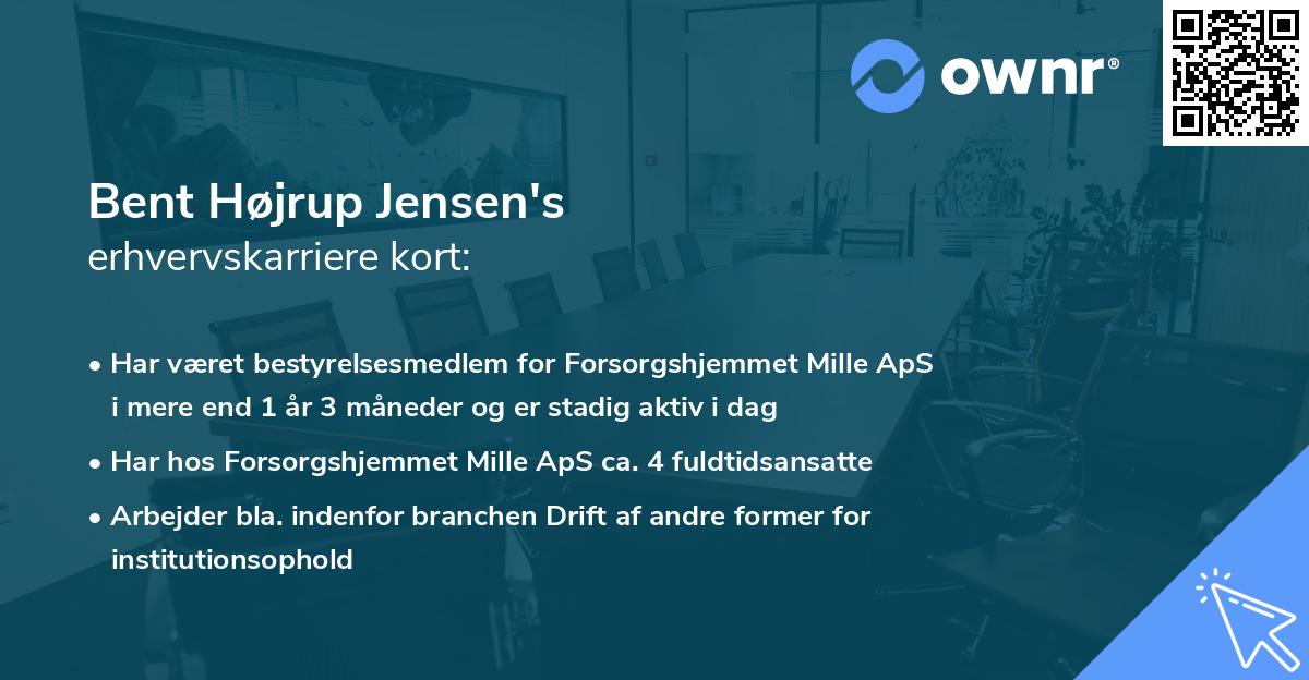 Bent Højrup Jensen's erhvervskarriere kort