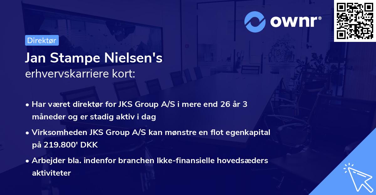 Jan Stampe Nielsen's erhvervskarriere kort