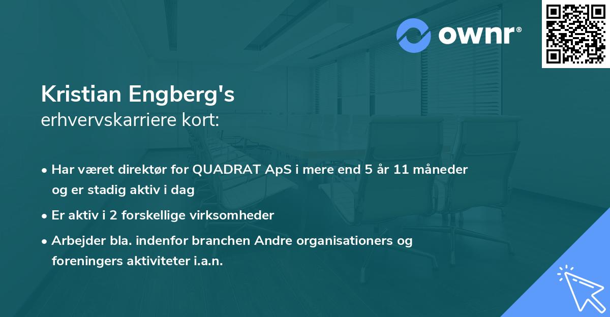 Kristian Engberg's erhvervskarriere kort