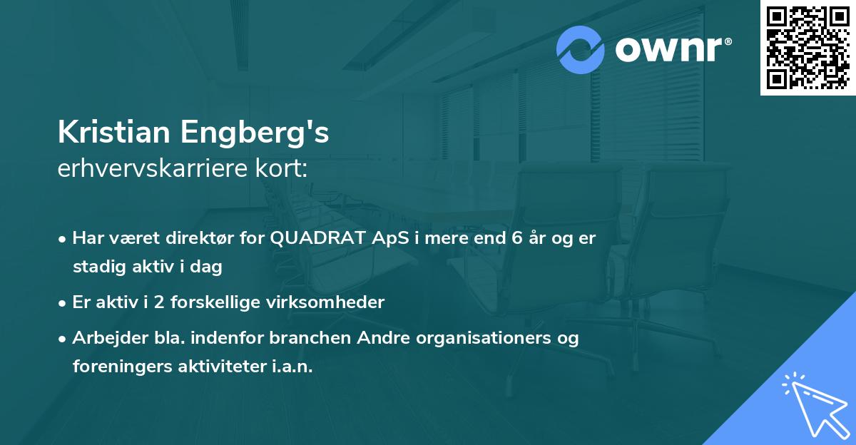 Kristian Engberg's erhvervskarriere kort