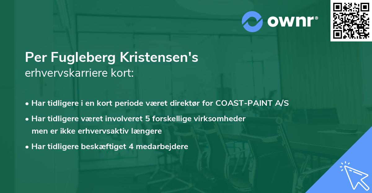 Per Fugleberg Kristensen's erhvervskarriere kort
