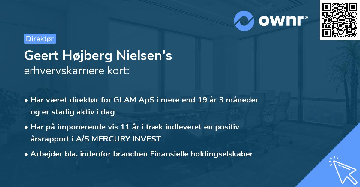 Geert Højberg Nielsen's erhvervskarriere kort