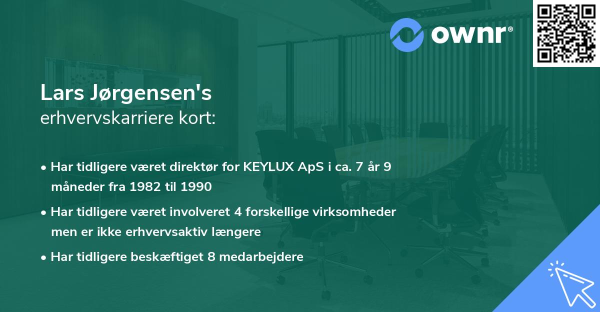 Lars Jørgensen's erhvervskarriere kort