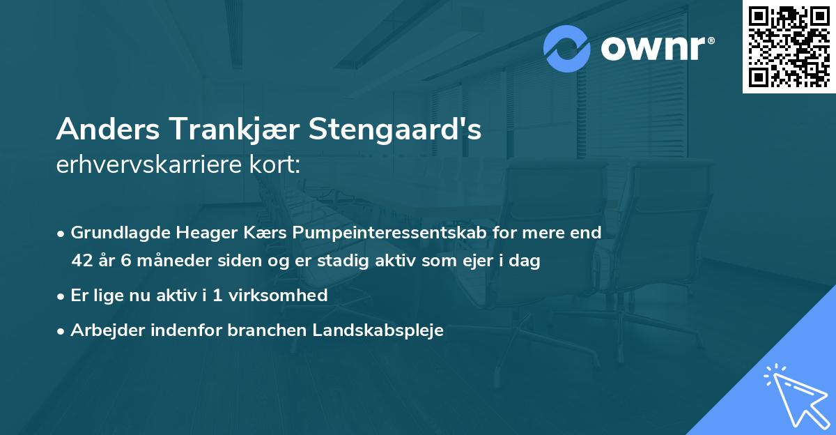 Anders Trankjær Stengaard's erhvervskarriere kort