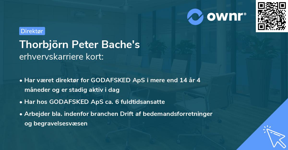 Thorbjörn Peter Bache's erhvervskarriere kort