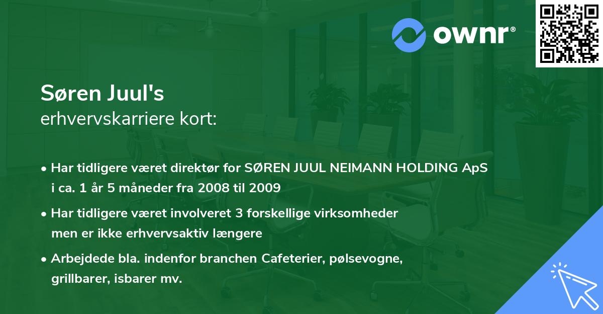 Søren Juul's erhvervskarriere kort