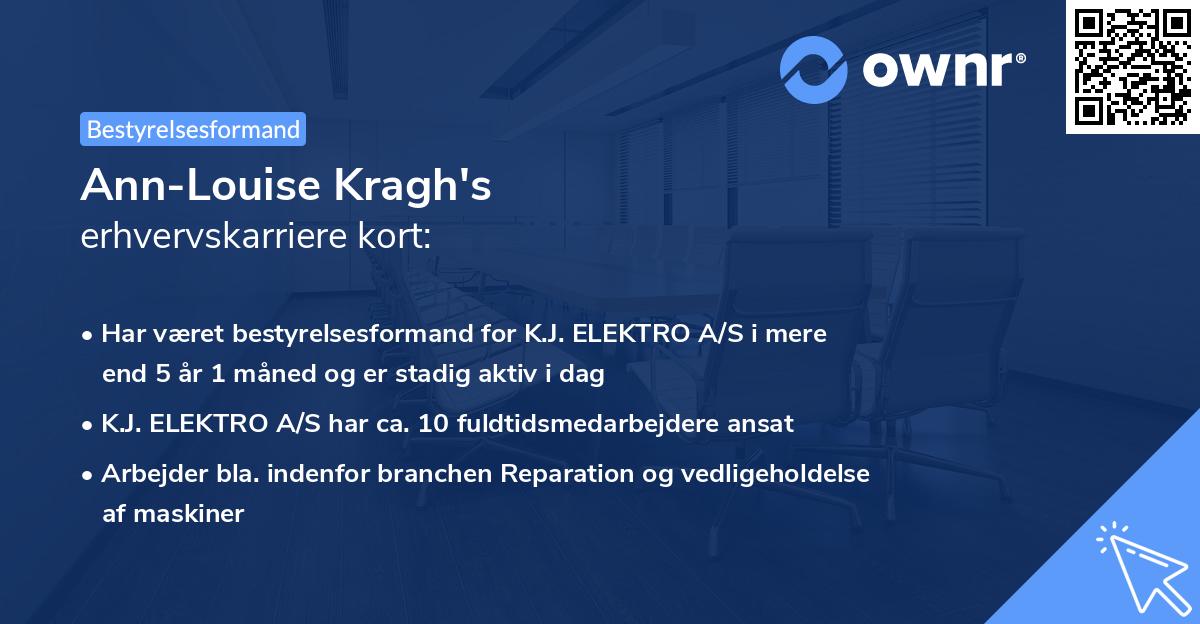 Ann-Louise Kragh's erhvervskarriere kort