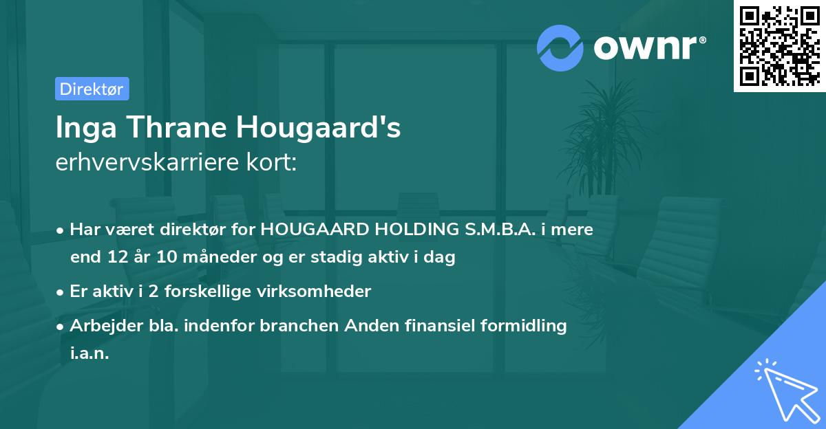 Inga Thrane Hougaard's erhvervskarriere kort